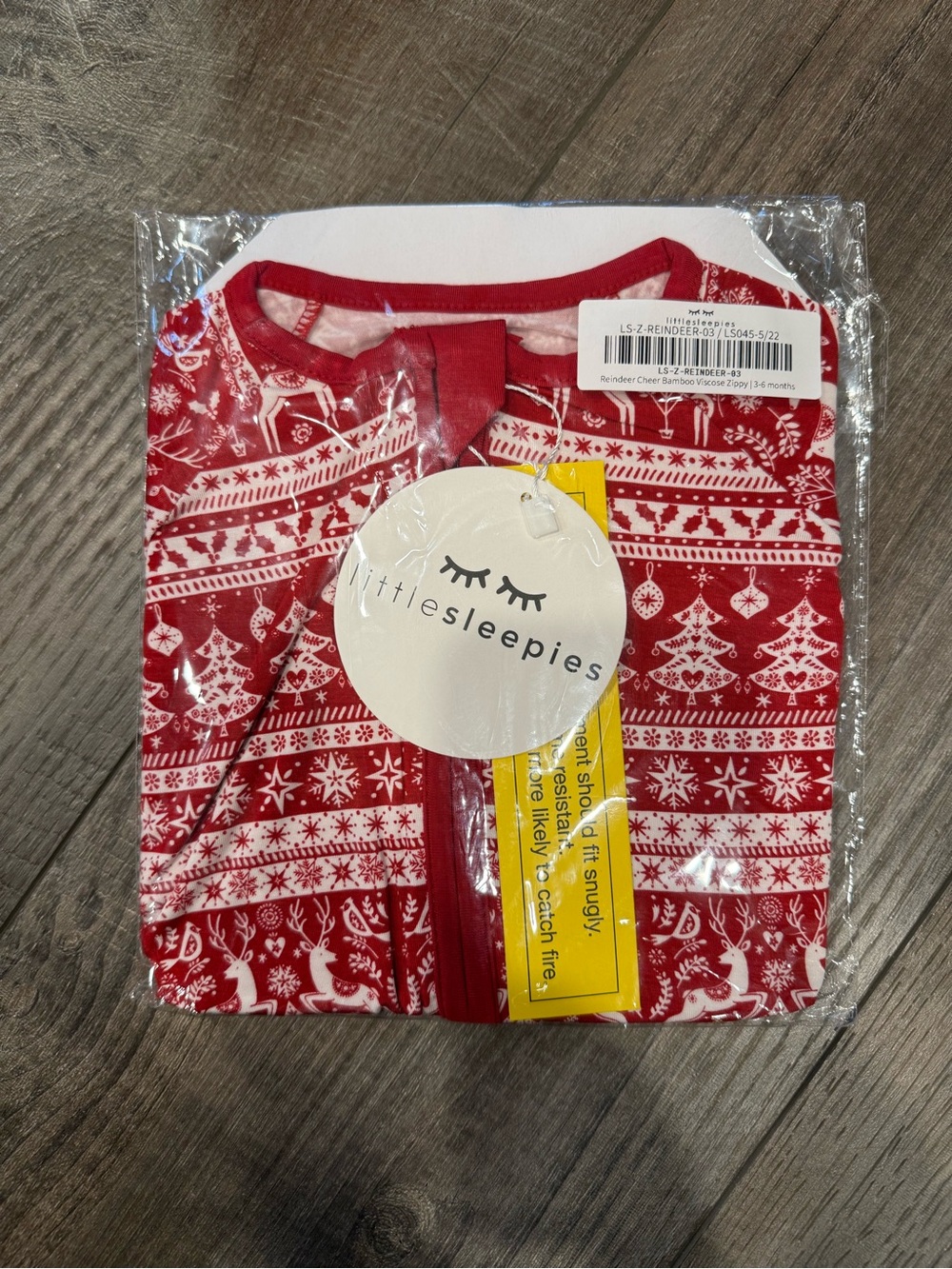 NIB Little Sleepies Reindeer Cheer Zippy